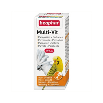 Beaphar multi-vit papegaai en grote parkieten 20 ml - Papegaaishop