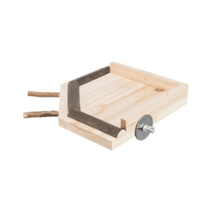 Trixie landingsplaats met zitstokken hout naturel 19x19 cm - Papegaaishop