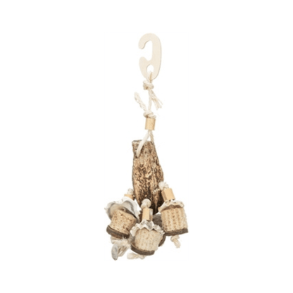 Trixie natuurspeelgoed mahonieschelpen 26 cm - Papegaaishop