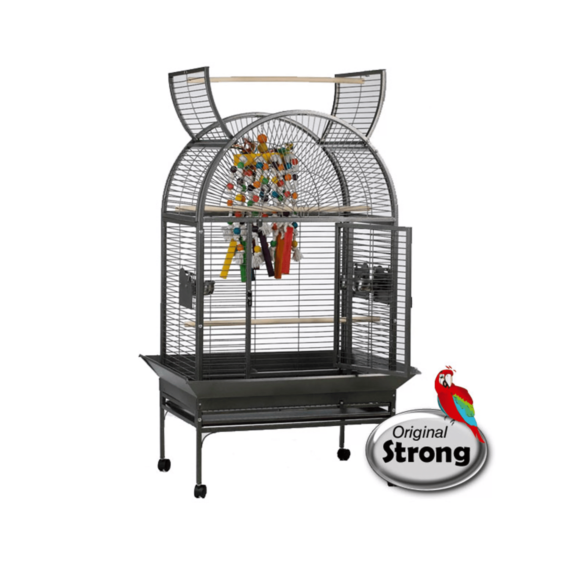 Strong Papegaaienkooi Villa Isa, Zilvergrijs - Papegaaishop