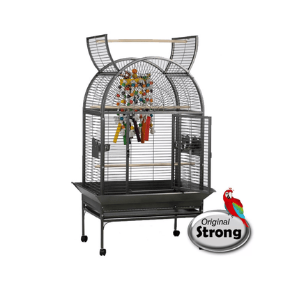 Strong Papegaaienkooi Villa Isa, Zilvergrijs - Papegaaishop