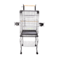 Topmast Parkieten- en Kleine Papegaaienkooi Pionus black metal bird cage with wooden perches and stand on wheels