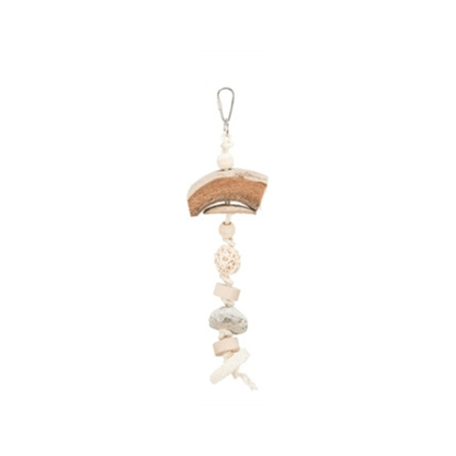 Trixie natuurspeelgoed kokosnoot rotan lavasteen naturel 35 cm - Papegaaishop