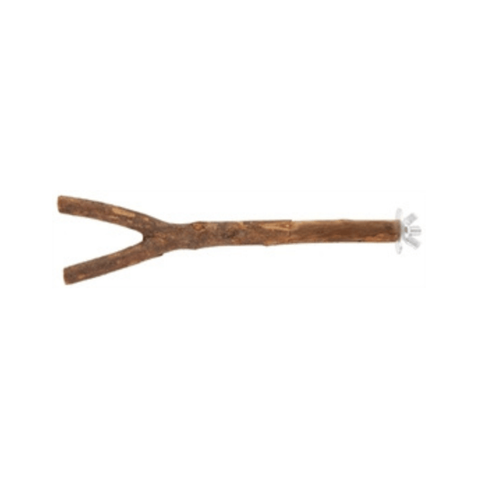 Happy pet vogelzittak natural 30x6,5x2 cm wooden perch for birds to rest and strengthen feet in cage.
