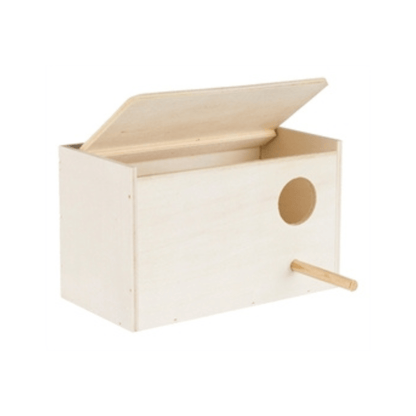 Trixie nestkastje hout 21x12x13 cm gat 4 cm - Papegaaishop