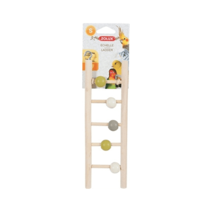 Zolux ladder hout 5 treden met kralen 1x7x23,5 cm - Papegaaishop
