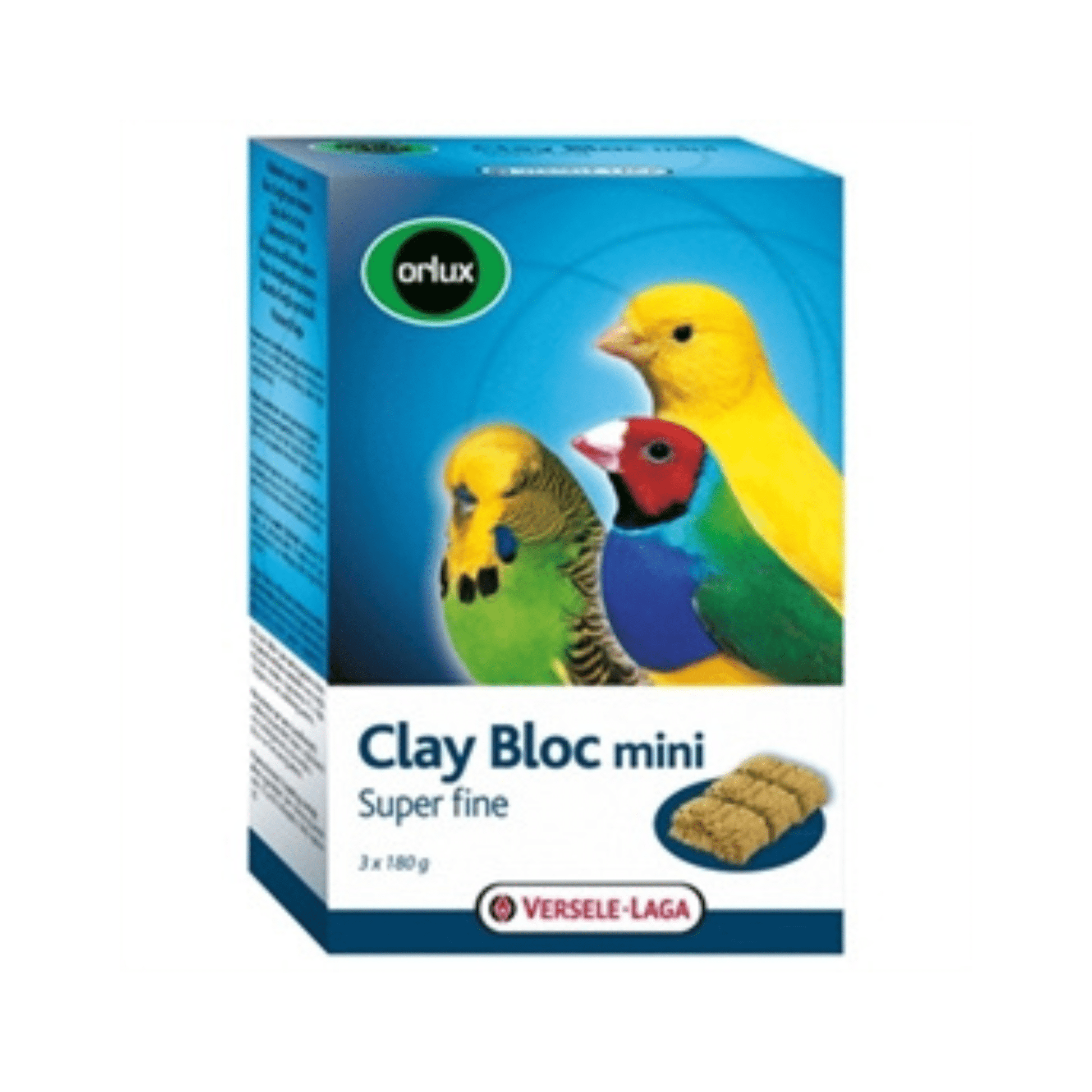 Orlux klei blok mini kanarie parkiet tropische vogels 3x180 gr - Papegaaishop