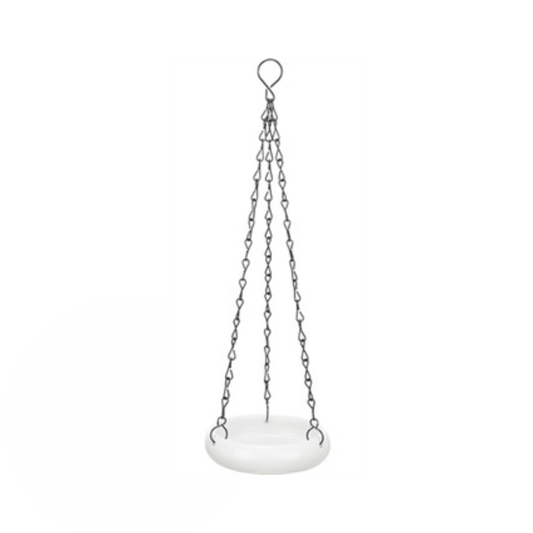 Trixie vogeldrinkschaal hangend keramiek wit 12x12 cm 100 ml 2 st hanging white ceramic bird water bowl with chains