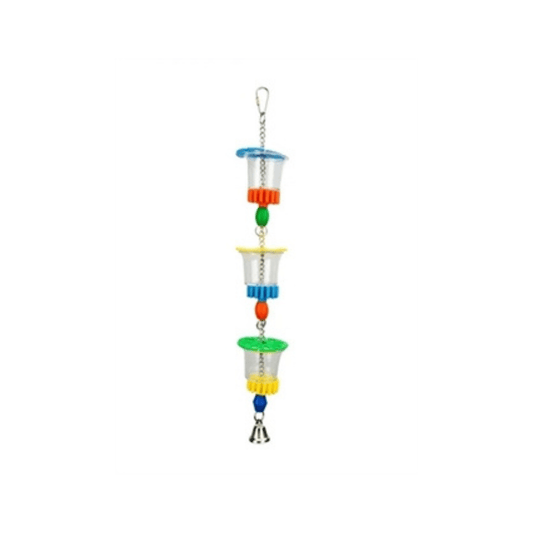 Petlala triple foraging cups 46x6,5 cm - Papegaaishop