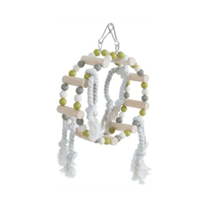 Zolux schommel houten wiel met kralen assorti 18x6x22 cm - Papegaaishop