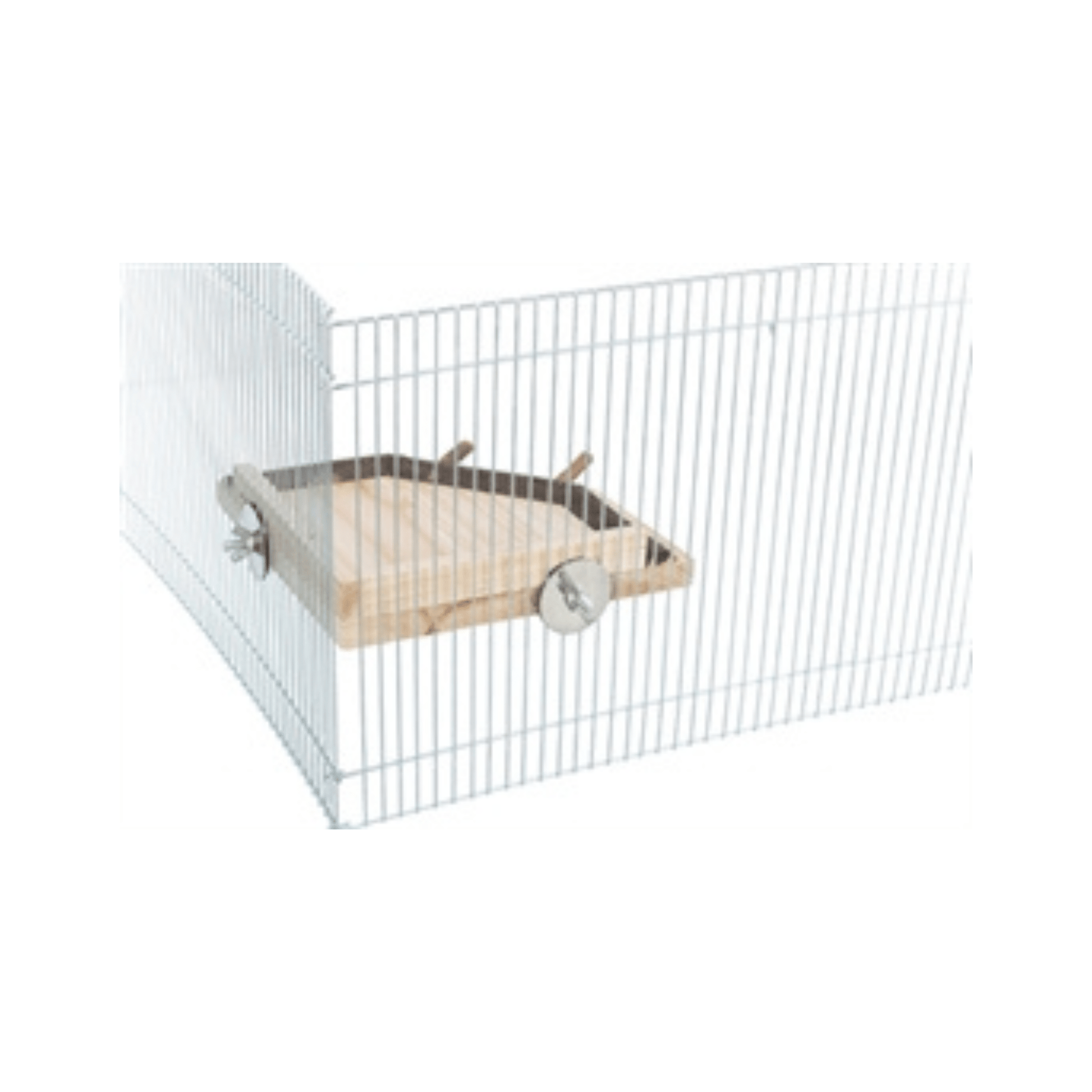 Trixie landingsplaats met zitstokken hout naturel 19x19 cm - Papegaaishop