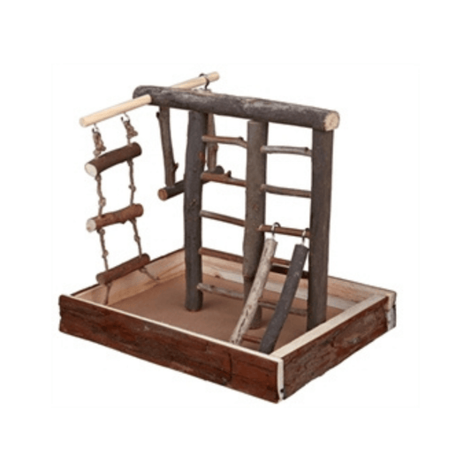 Trixie natural living speelplaats hout 28x22x25 cm - Papegaaishop