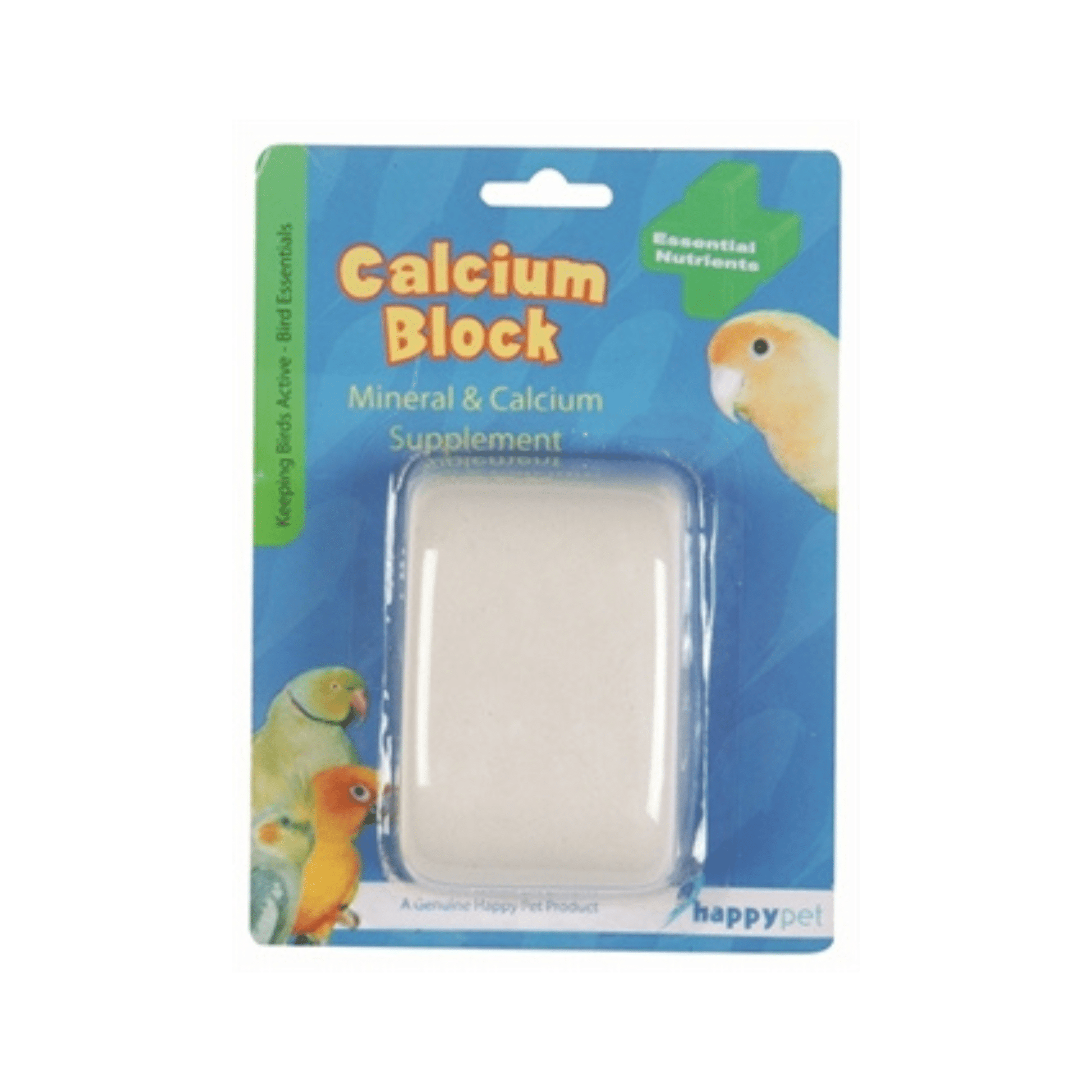 Happy pet calcium block 9x6x3,5 cm - Papegaaishop