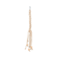 Trixie speelgoed veters leer met houten kralen naturel 50 cm - Papegaaishop
