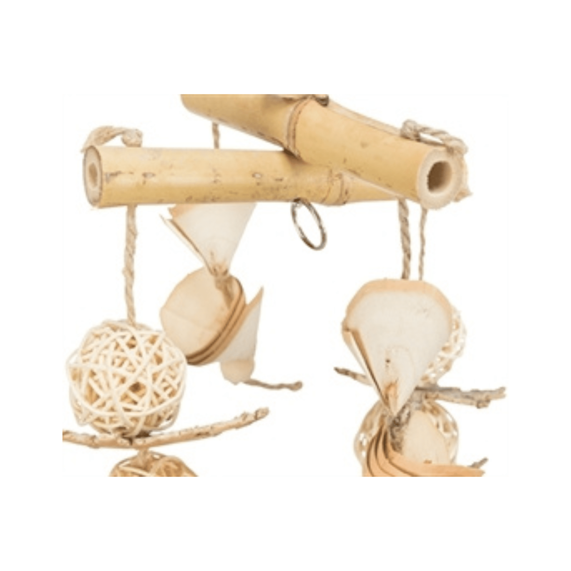 Trixie natuurspeelgoed bamboerotanhout 31 cm - Papegaaishop