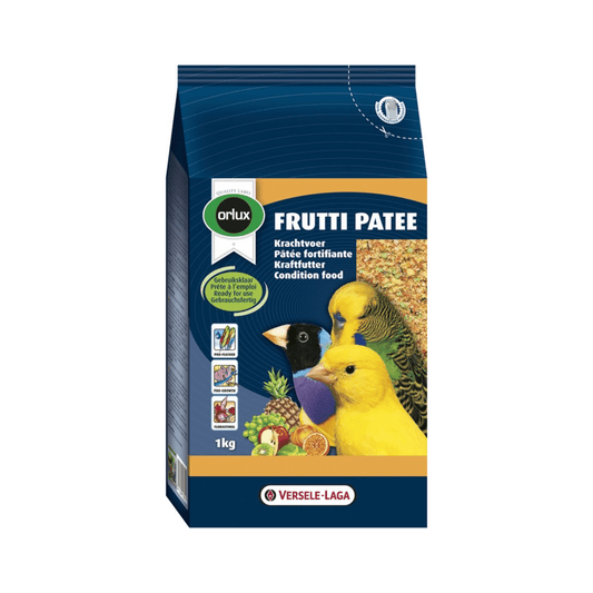 Orlux frutti patee krachtvoer 1 kg bird food with dried fruit, honey, and nutrients for canaries and tropical birds.