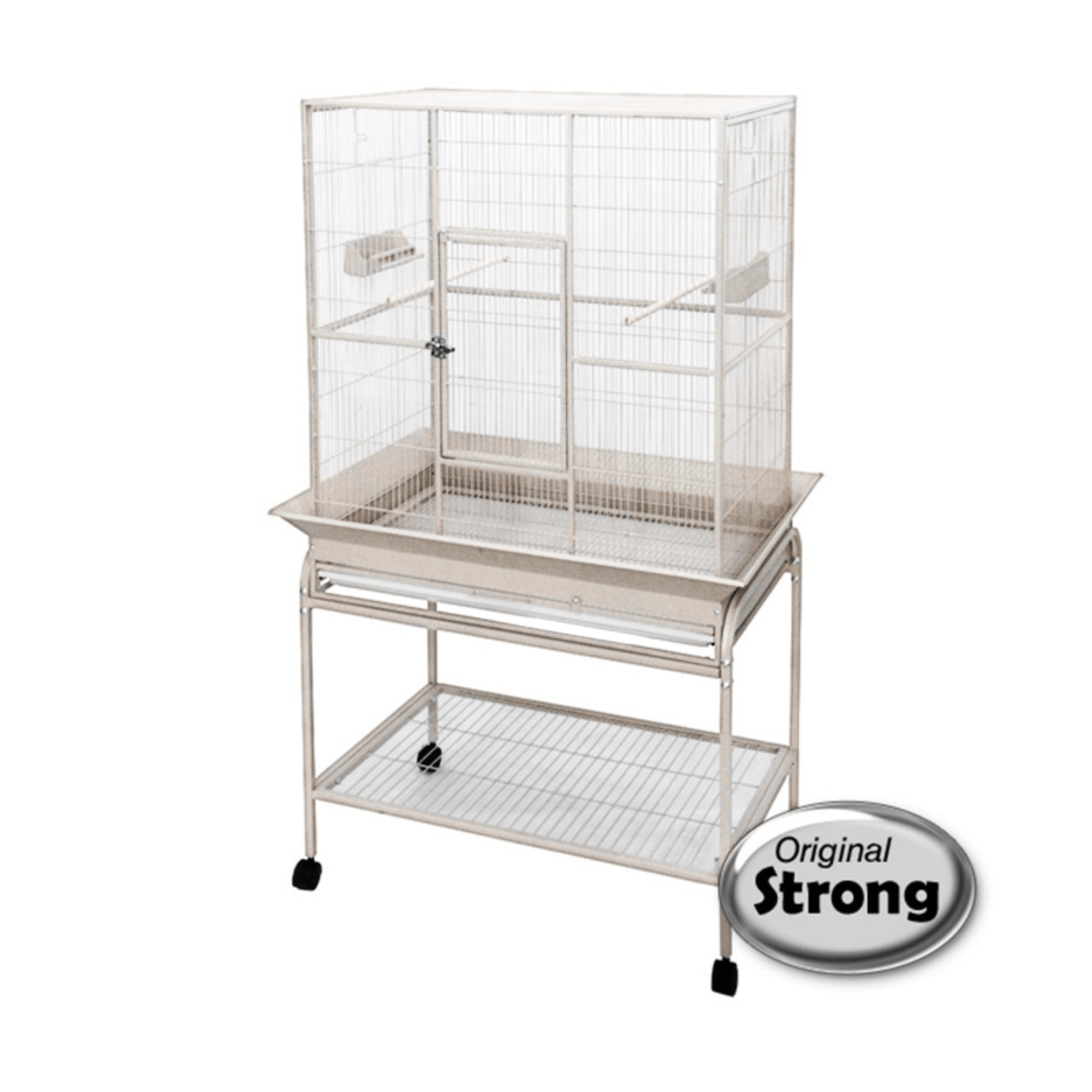 Strong Parkieten- en Kleine Papegaaienkooi Gina, Zilverwit - Papegaaishop