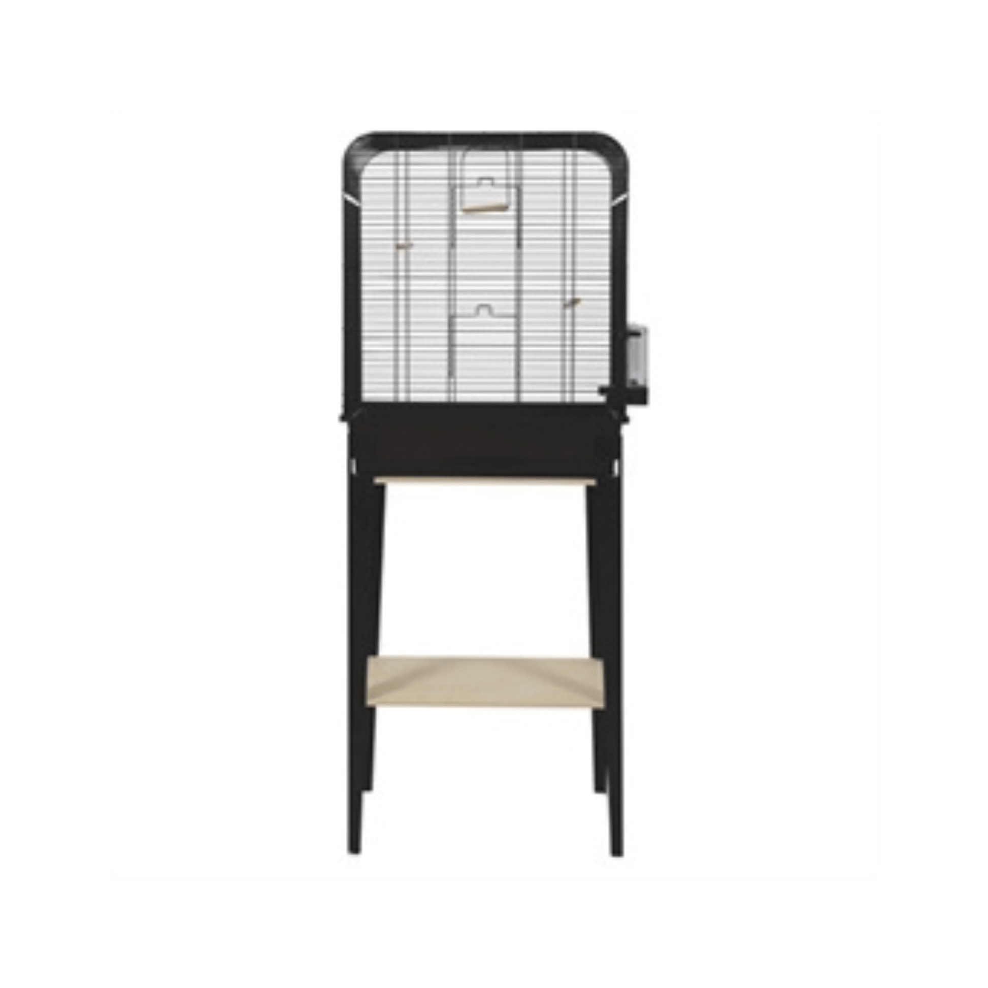 Zolux vogelkooi chic loft met meubel zwart 134x53,5x33,5 cm - Papegaaishop