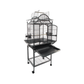 Topmast Parkieten- en Kleine Papegaaienkooi Bologna silver-gray birdcage with open door and pull-out tray on wheels