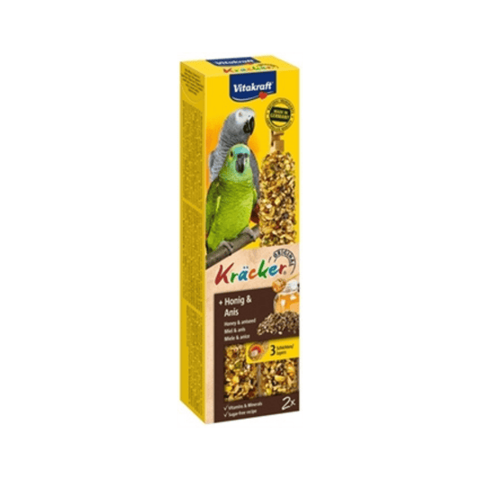 Vitakraft papegaai kracker honing 2 in 1 - Papegaaishop