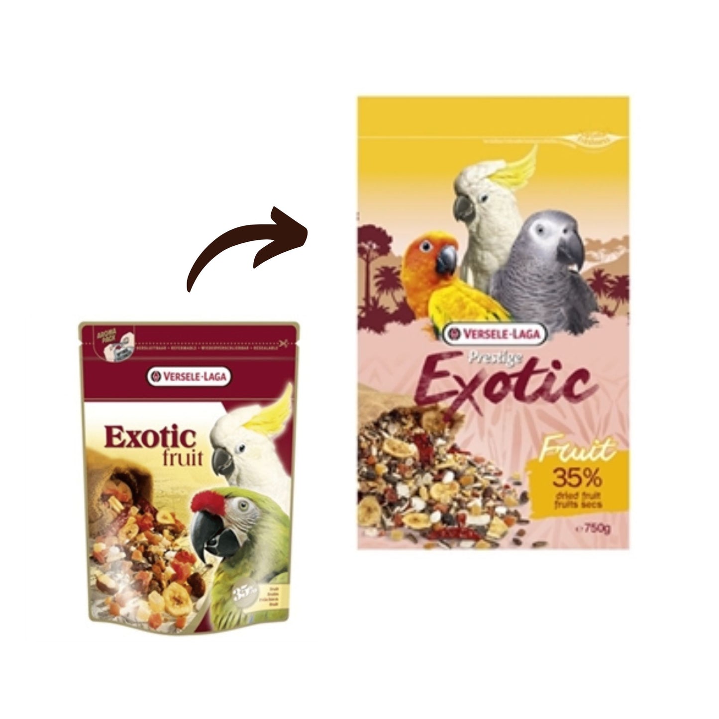 Versele-laga exotic fruit papegaai 750 gr