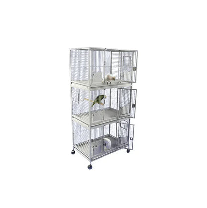 Strong papegaaienkooi flight cage Triple - wit - Papegaaishop